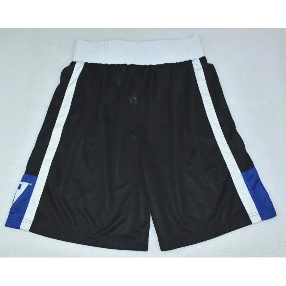 Title Boxing Mens Trunks Size L Black/White Elastic Waist Shorts 7" Inseam - Picture 9 of 12